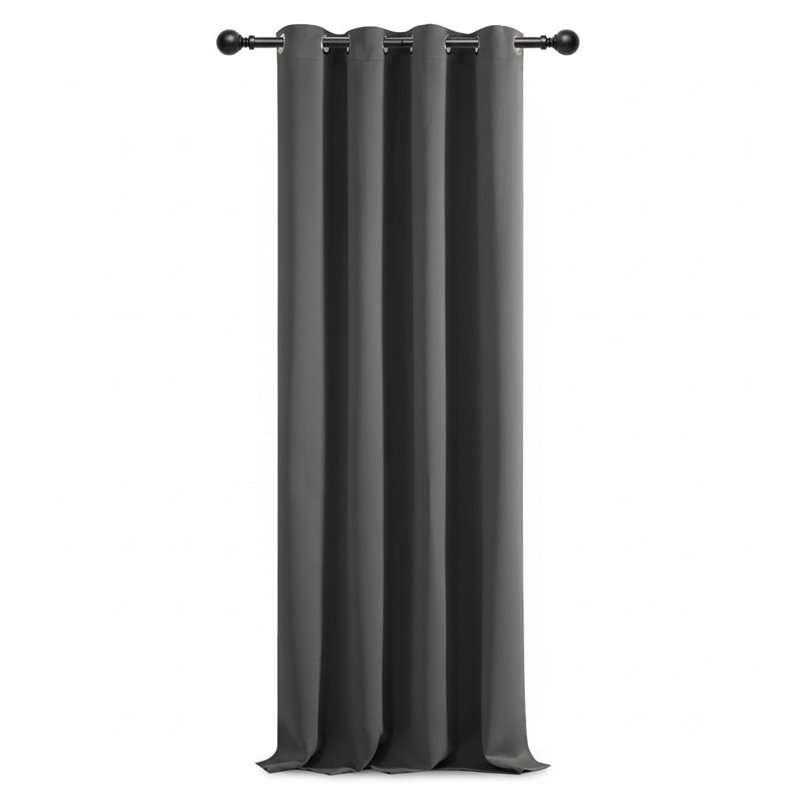 Blackout Single Curtain Panel, Light Grey