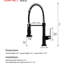 Robinet de cuisine avec fonction rétractable - aspect noir et nickel, entretien facile, évier de construction sans fuites, matériaux, construction, entretien