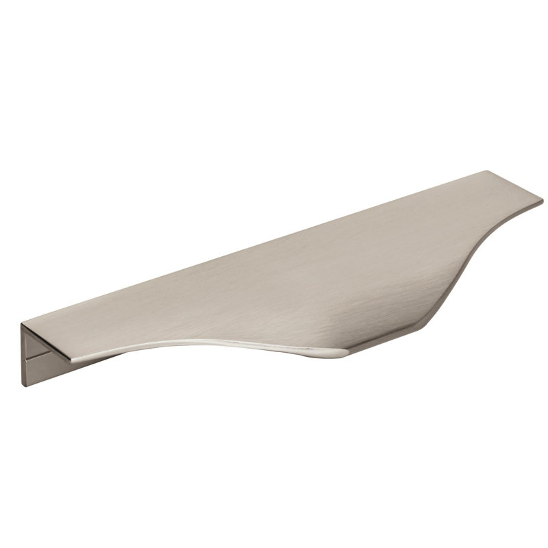 Aloft 4-9/16 inch (116mm) Center-to-Center Satin Nickel Cabinet Edge Pull, Satin Nickel, 4.56