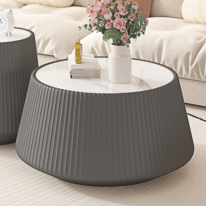 Table basse en verre fritté, Gris