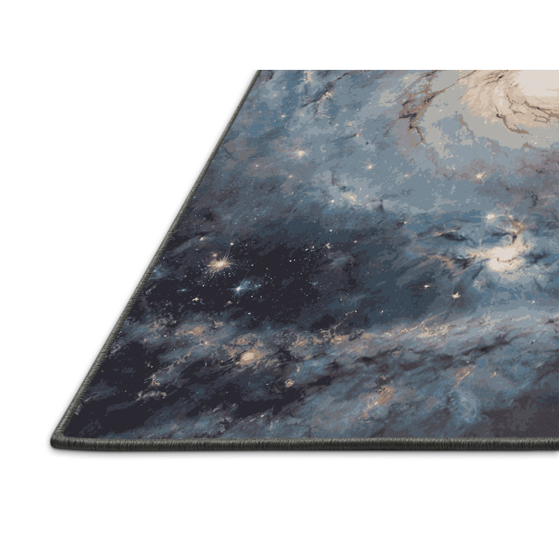 Tapis gris soyeux et moelleux, Rectangle 7 pi x 10 pi