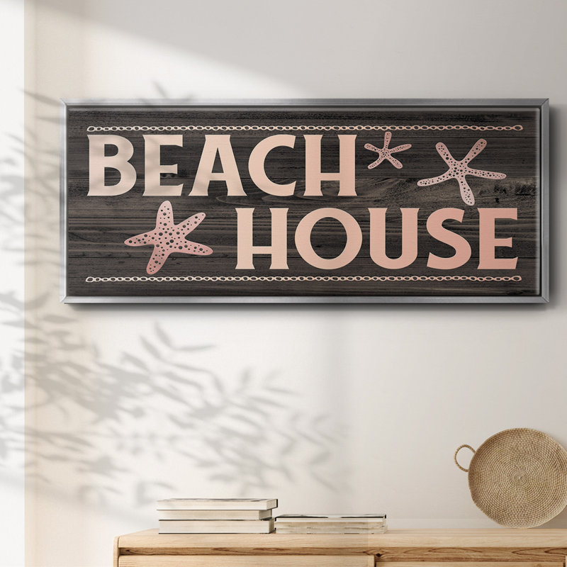 Beach House- Framed Canvas, 24" H x 60" W