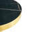 23.6" Round MDF sprayed with UV paint countertop, marble texture, gold stainless steel edging, metal table legs, modern light luxury edge/coffee table.