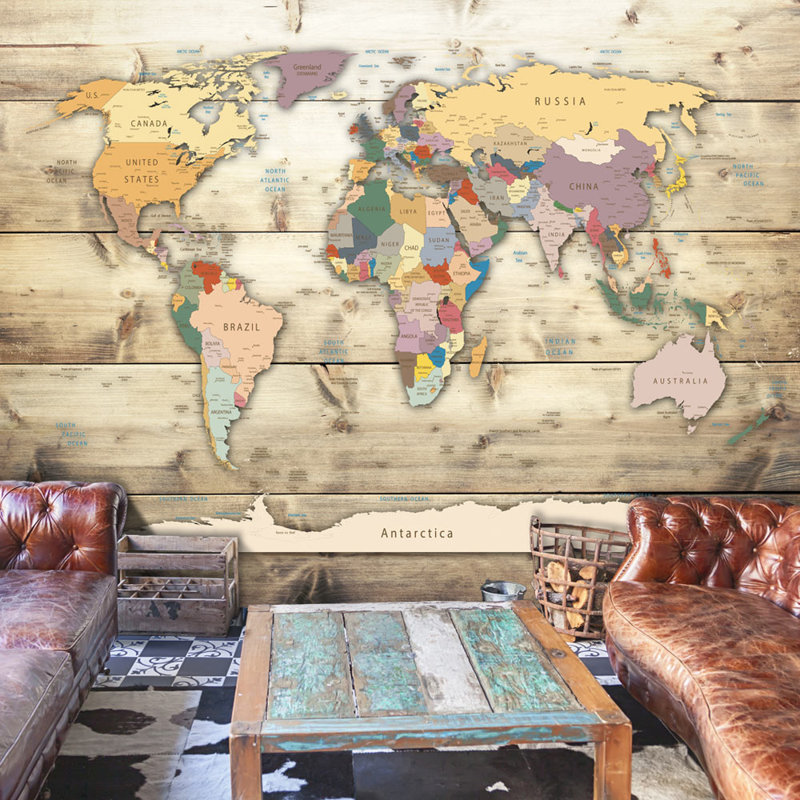 Peel & Stick Wall Mural, 82" L x 115" W, Brown