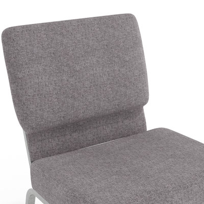 Chaise d'église polyvalente empilable en tissu 21 po Hercules Series