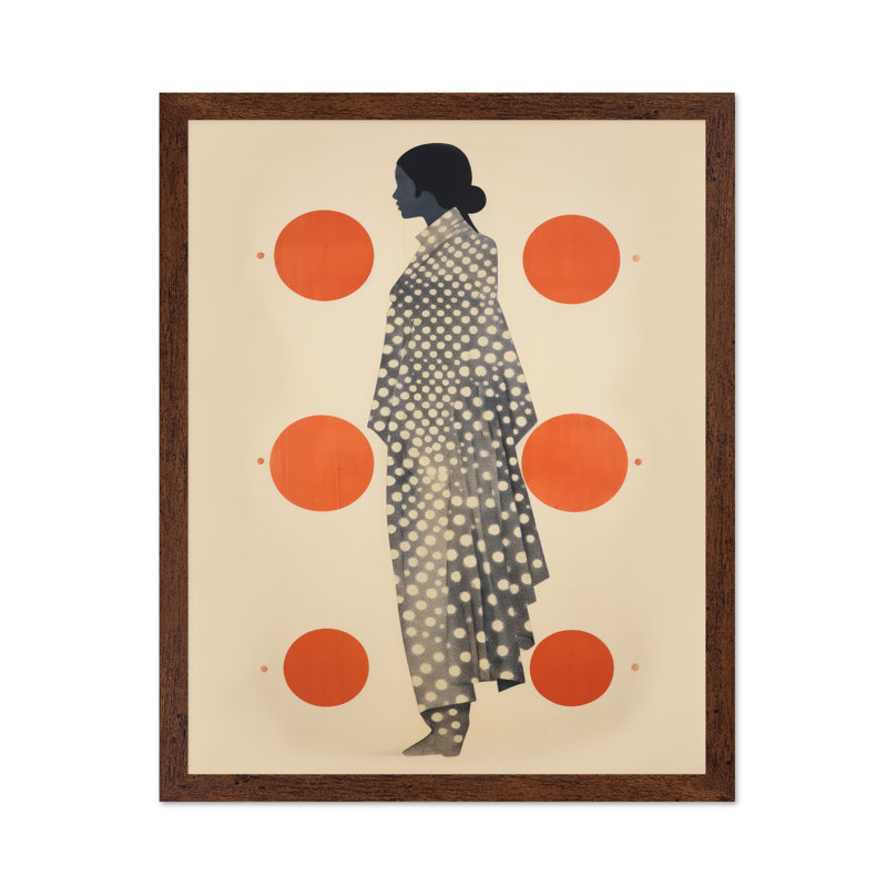Silhouette féminine n ° 2, Poster, 16"H x 20"W, Brown Framed