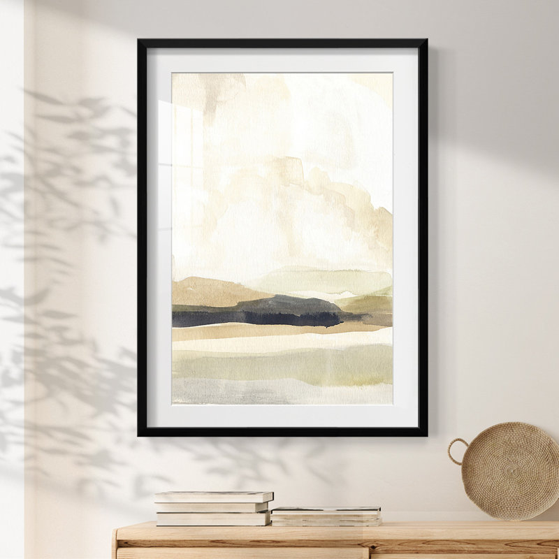 Slate Movement I -Framed Print, Black