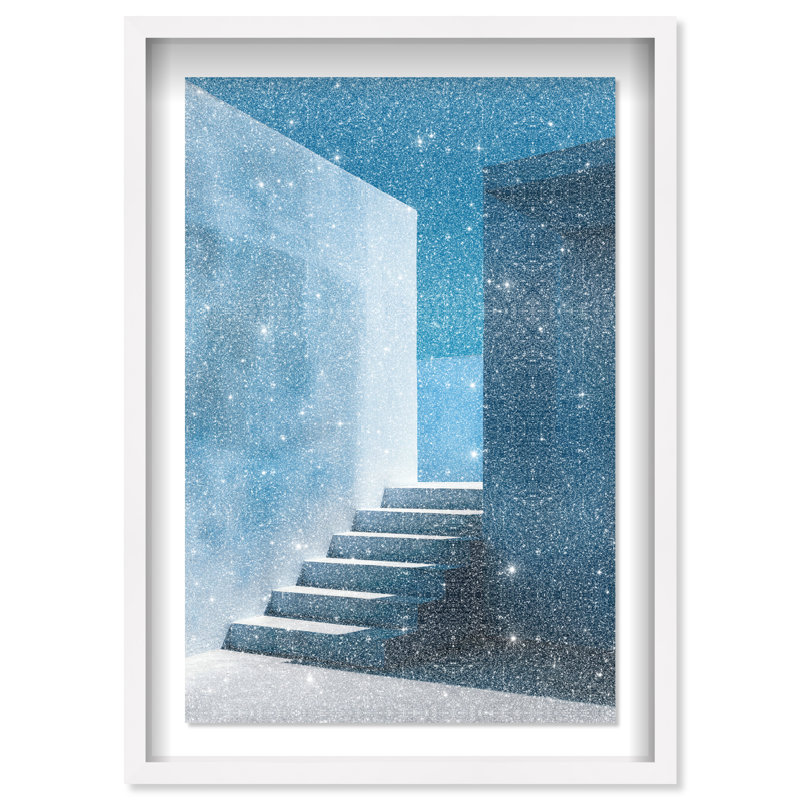 Deep Ocean Walls II Print by Oliver Gal, 16.5"H x 11.5"W, White Shadowbox