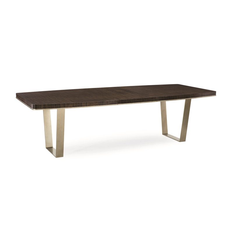 Modern Streamline Solid Wood Dining Table