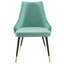 Chaise de salle à manger en velours capitonnée Adorn-9497648