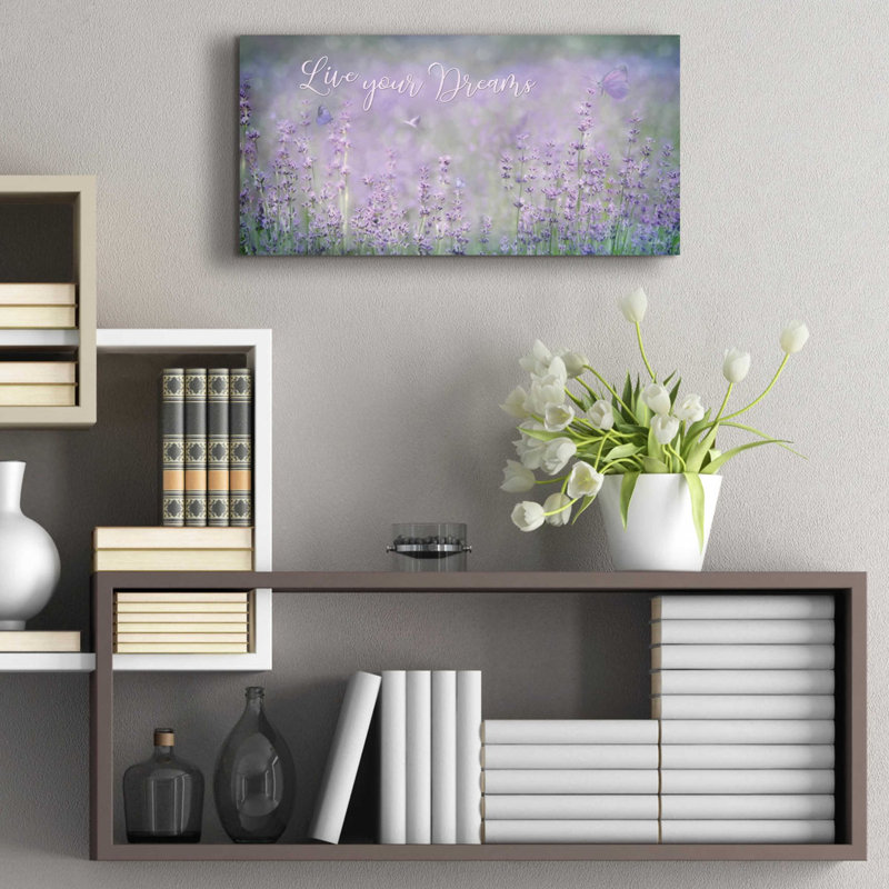 «Live Your Dreams» par Lori Deiter, art mural en verre acrylique, H 12 po x l 24 po x P 0,2 po