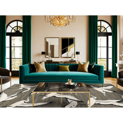 Tapis lavable à motif de fous de Bassan