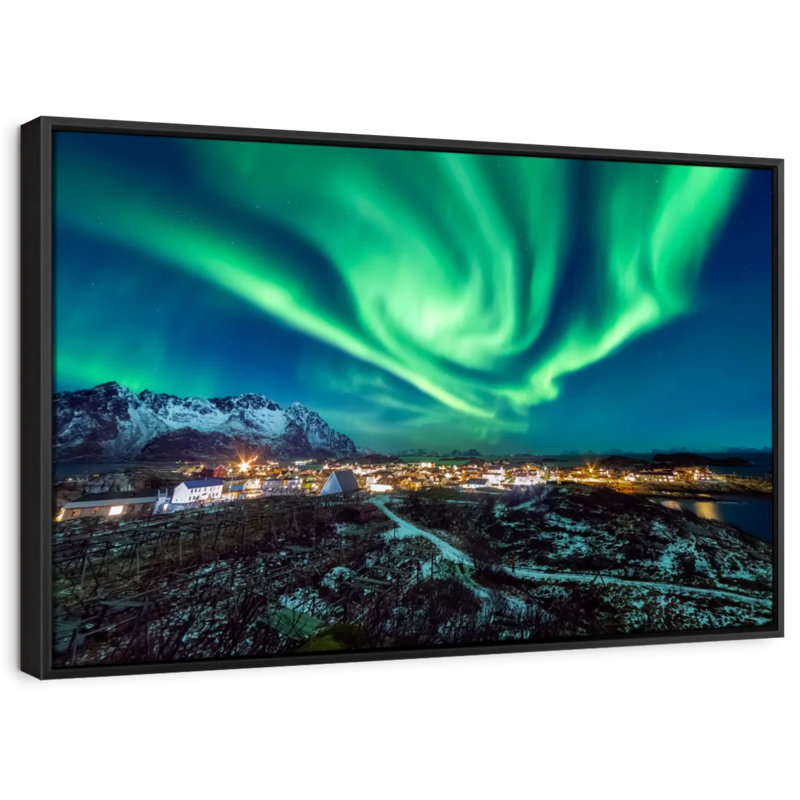 Nature «Henningsvaer Aurora Borealis», H 31 po x l 21 po