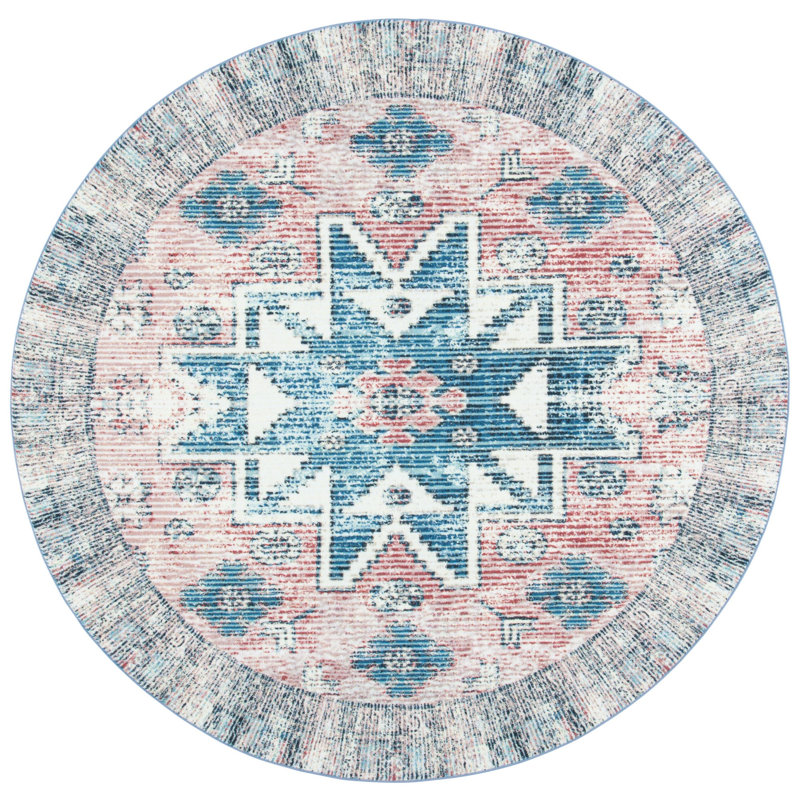 Tapis oriental lavable à la machine Jill Performance, Rond 6 pi 7 po