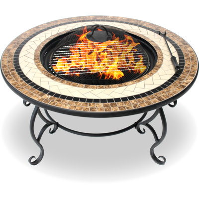 Hetton Round Iron Charcoal and Wood Burning Fire Pit