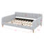 Upholstered Daybed With Support Legs-1741782021