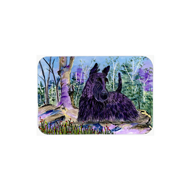 East Urban Home Scottish Terrier Rectangle Tempered Glass Cutting Board
