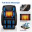 Fauteuil de massage complet, mode zéro gravité, fauteuil de massage des tissus profonds, massage des pieds, 8 rouleaux de massage fixes, écran tactile ACL, chauffe-taille, Bluetooth
