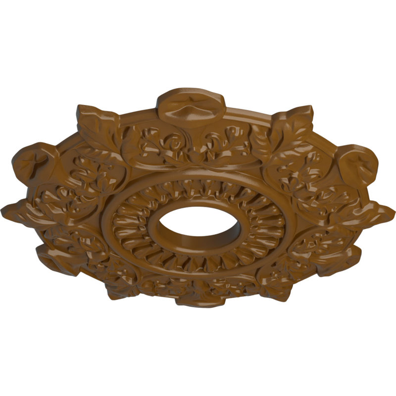 Médaillon de plafond Endurathane Terrones Butterfly, 17 7/8 po x P 3 7/8 po x P 1 po (convient aux auvents jusqu'à 3 7/8 po), fini craquelé vert athénien peint à la main