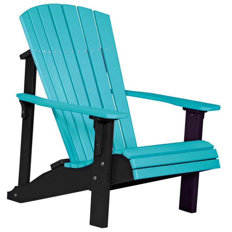 Chaise adirondack en plastique deluxe Lechiaro, Aruba / noir