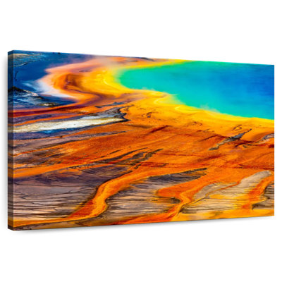 Couleurs de geyser en pierre jaune