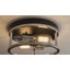 Modern 2 Light Iron Round Flush Mount-555383801