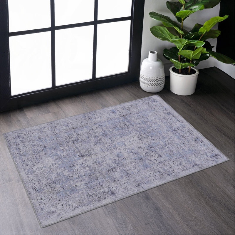 Paillasson bleu lavable (bleu), Rectangulaire 2 pi x 3 pi