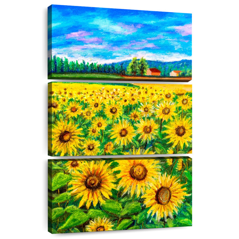 Champ de tournesols Alvord Country, H 32 po x l 20 po