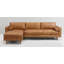 Canapé et méridienne en cuir véritable de 111,4 po de largeur Brochu-851560644-851560667