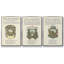 Ex-libris imprimé I - ensemble de 3 reproductions encadrées sur toile-97710257-97710256