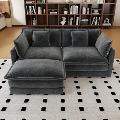Sofa, L Shape Sofa, Chenille sofa, Chenille Loveseat, For Living Room