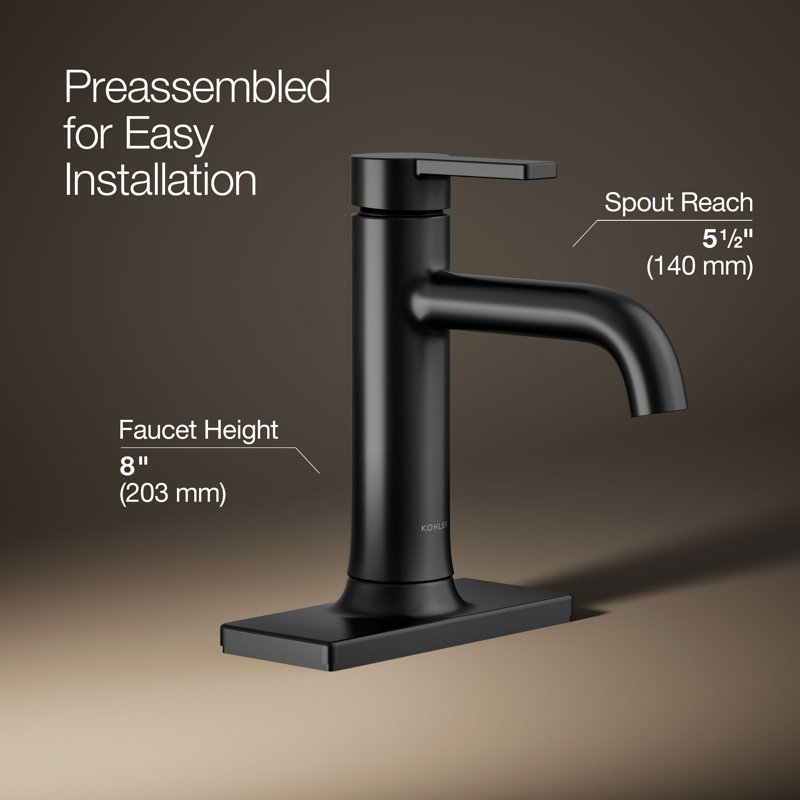 Venza Single-Handle Bathroom Sink Faucet 1.2 GPM, Matte Black