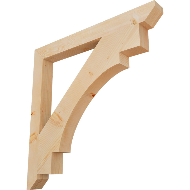 Support en bois / corbeau, Douglas (lisse), H 40 x l 3,5 x P 40
