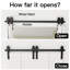 52 In Double Bifold Sliding Barn Door Hardware Kit For Closet Doors-94240538