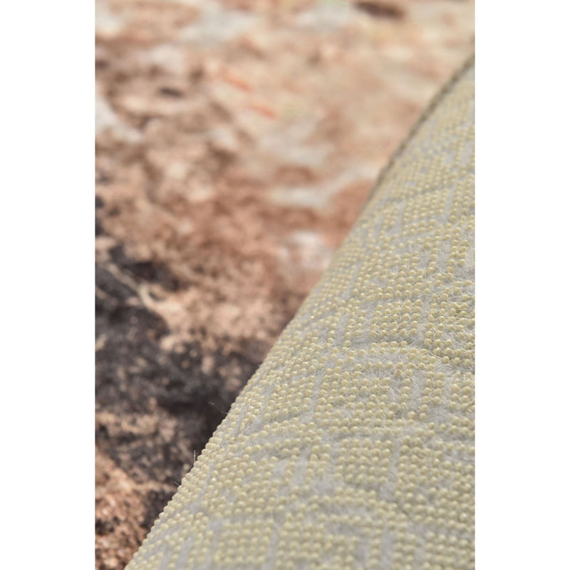 Tapis lavable à la machine de qualité supérieure, 4,6 x 6,2 pi, 100% polyester, hauteur des poils de 0,2 po | Antibactérien et antidérapant dessous | Durable avec 700 g / m² | Facile d'entretien, idéal pour le décor du salon et de la chambre à coucher