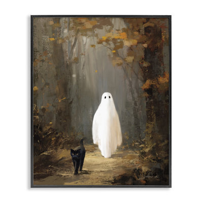 " Friendly Ghost in Forest " Acrylic Painting
