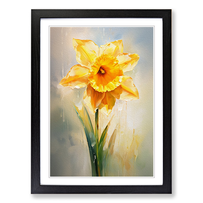 Single Picture Frame Print on Wood, 34cm H x 25cm W, Black Framed