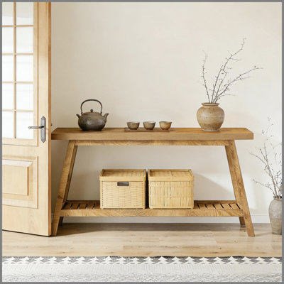 2-Tier Entryway Table,Sofa Table,Space-Saving Console Table