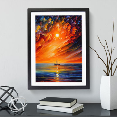 Boats Under The Sunset No.2 - Single Picture Frame Print