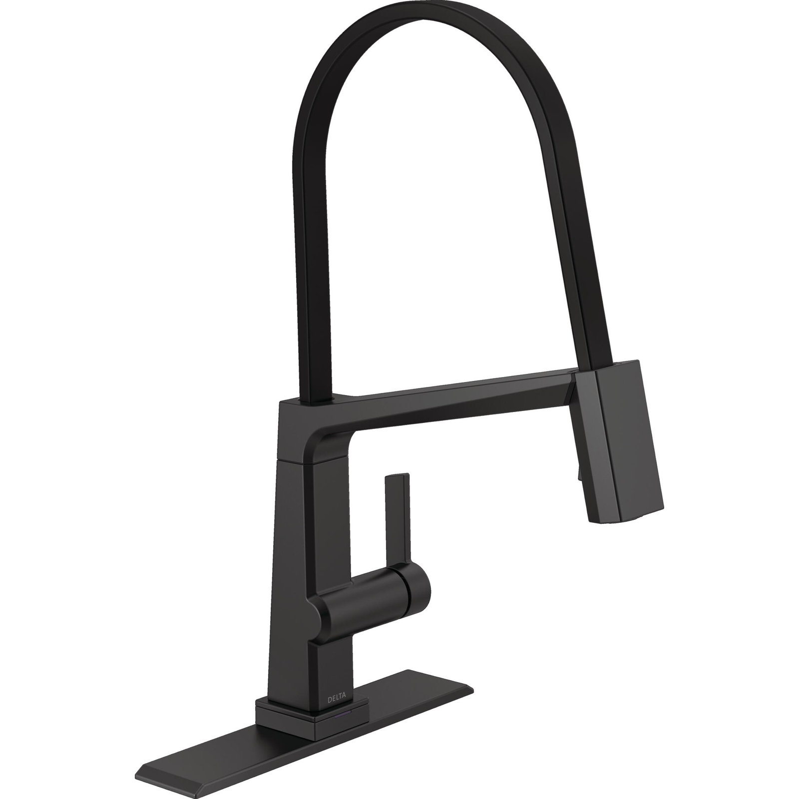 Pivotal Pull Down Touch Single Handle Kitchen Faucet, Matte Black