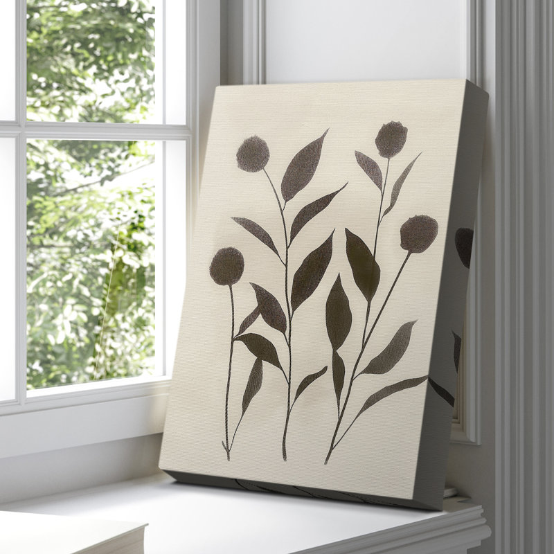 Floral avec toile tendue tendue avec châssis CCXLV III, H 60 po x l 40 po