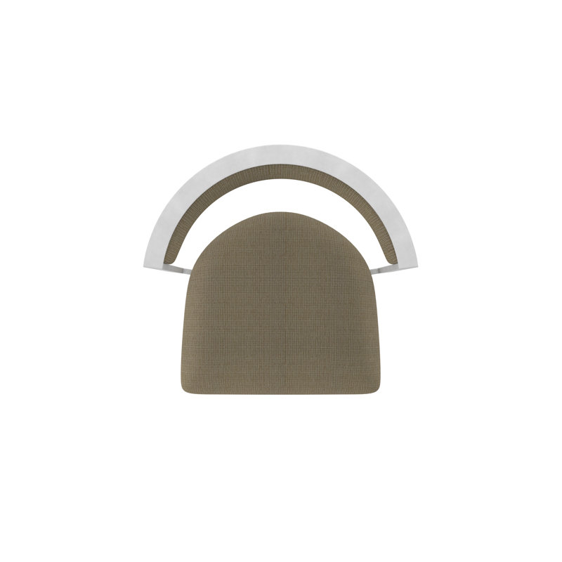 Hunter Swivel Stool, Nickel anodisé, Tabouret de comptoir (siège d'une hauteur de 25 p, Tissu liège graphique
