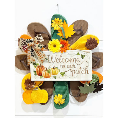 Couronne d'automne «Welcome to Our Patch»