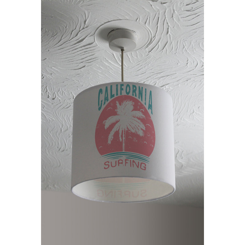 Cotton Drum Lamp Shade ( Uno ), 22cm H x 25cm W x 25cm D