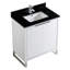 Ensemble de meuble-lavabo simple autoportant 30 po avec plateau en pierre Gesa-2111241722-2111241724