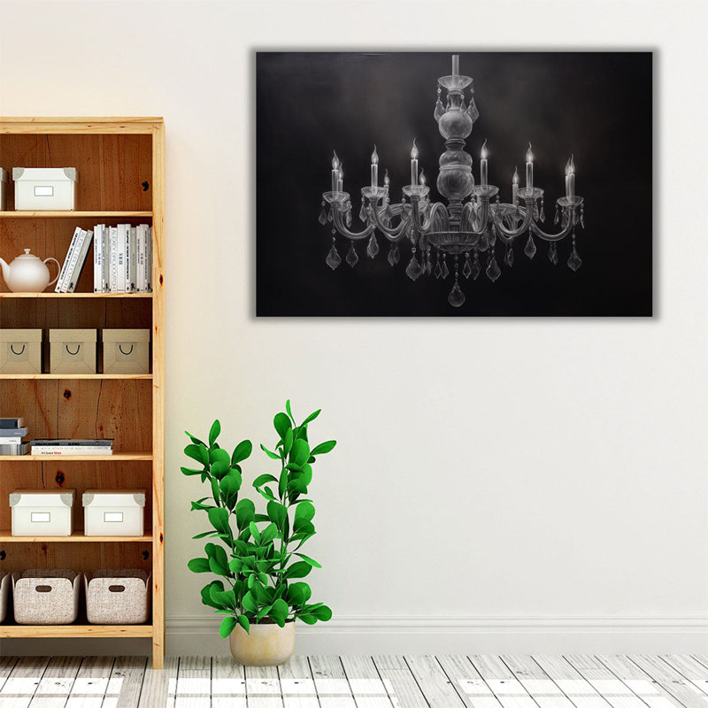 "Chalk Chandelier Charisma", H 20 po x l 30 po
