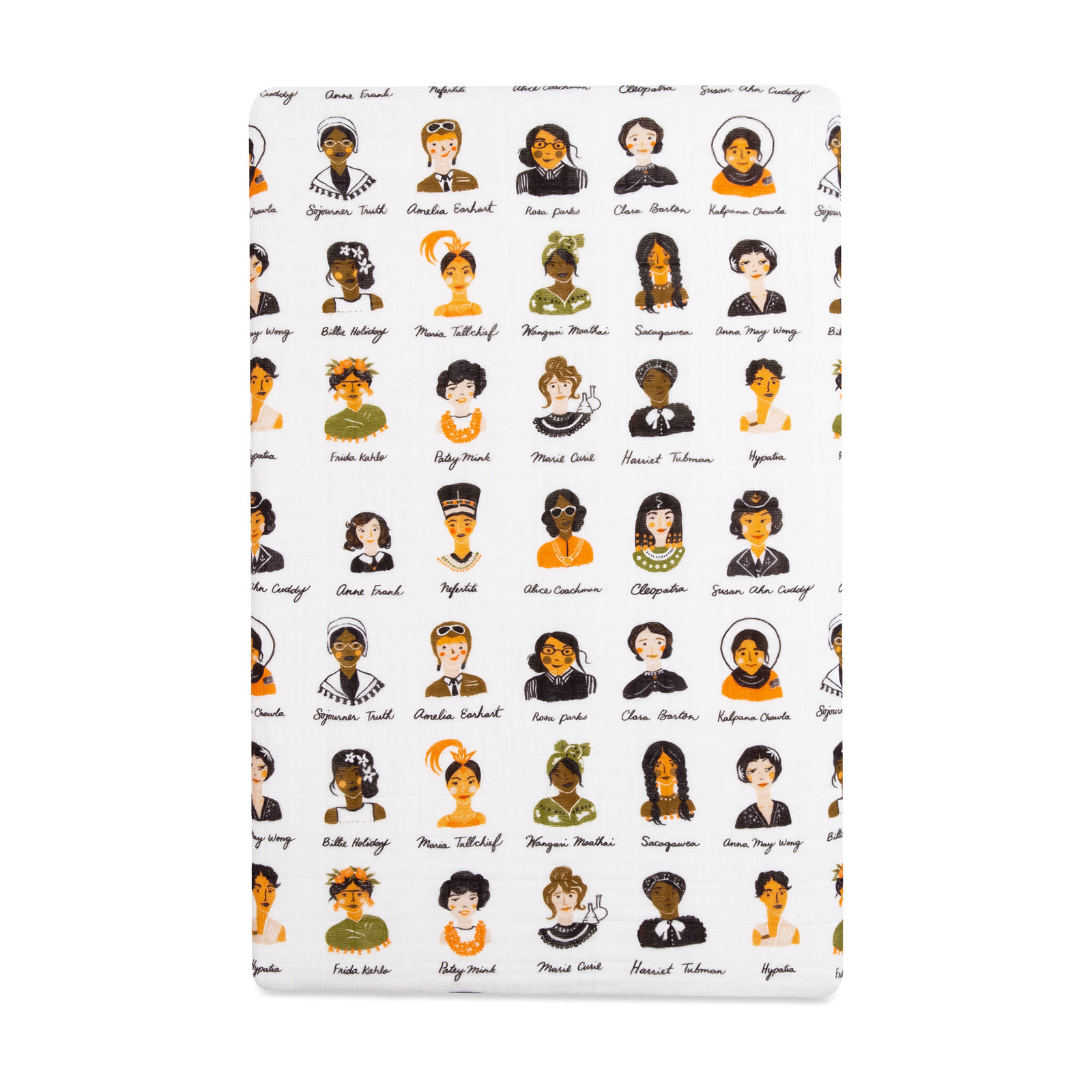 Women in History Muslin All-Stages Bassinet Sheet