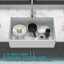White Kitchen Sink - 33 X 18 X 10 Inch White Porcelain Ceramic Single Bowl Reversible Design Kitchen Sink