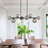 Centrella 8 - Light Matte Black Kitchen Island Pendant