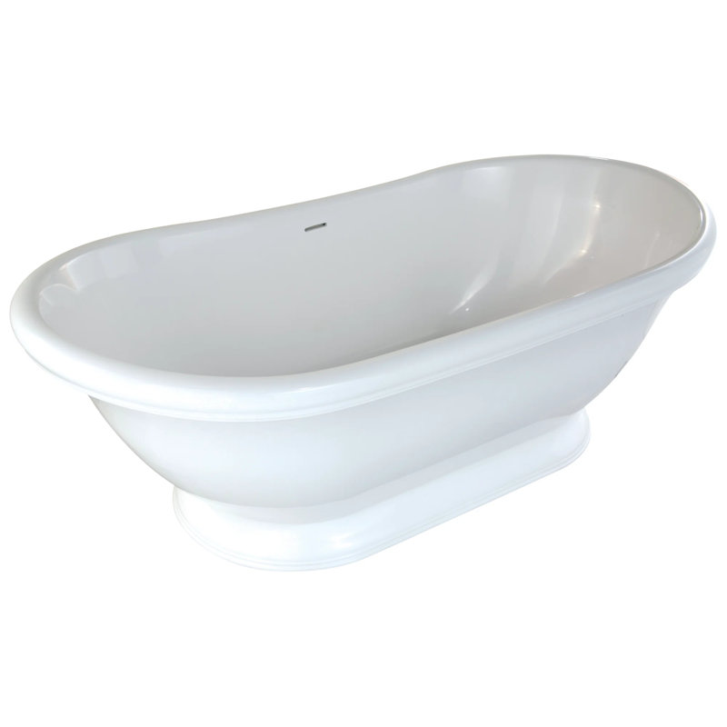 Georgetown 70'' L Freestanding Air Bathtub, Matte Black, Glossy White
